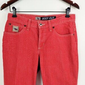 Vintage Cruel Girl Jeans 29 x 32 Size 5 Red Pants Western Bootcut Denim